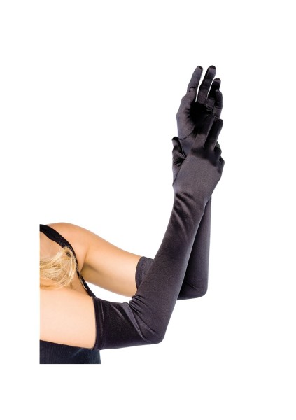 Extralange Satin-Handschuhe